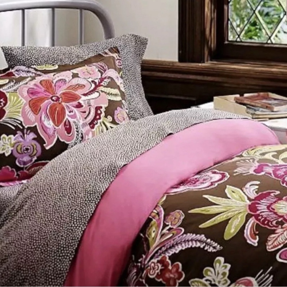 New Pottery Barn Dorm Boho Floral Twin Duvet Organic Cotton OEKO TEX Certified